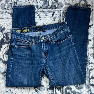 J Crew toothpick jeans. Medium dark wash